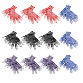 Operitacx 12 Pairs Protective Gardening Gloves Non Skid PU Coated Work Gloves Lightweight and Breathable for Labor Protection and Multi Scene Use Random Color