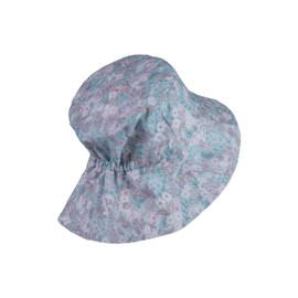 Sterntaler Sun Hat Branches with Tie Strap – Summer Hat Girls with UV 50+, Protects the Head from the Sun – Sun Hat Baby with Size Adjustment, light turquoise