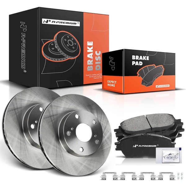 A-Premium 10.83 inch (275mm) Front Drilled and Slotted Disc Brake