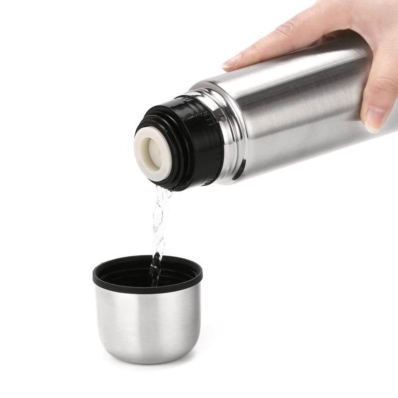 Bargain Factory Water Flask, Double Walled Vacuum Insulated Thermos 1l,