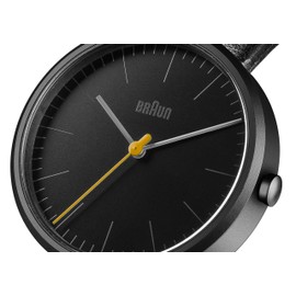 Braun Women's Quartz Watch with Black Dial Analogue Display and Black Leather Strap BN0172BKBKL