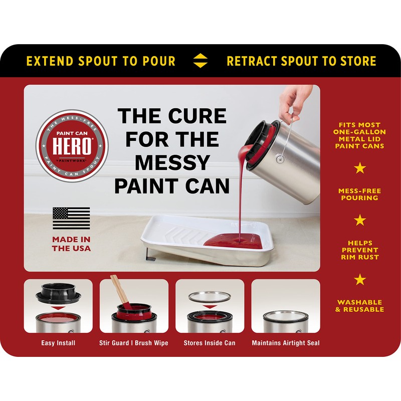 Paint Can Hero - The Mess-Free Paint Can Spout, Gallon