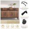 Roxanex 6 Pieces Black Kitchen Door Handles Cabinet Handles Drawer