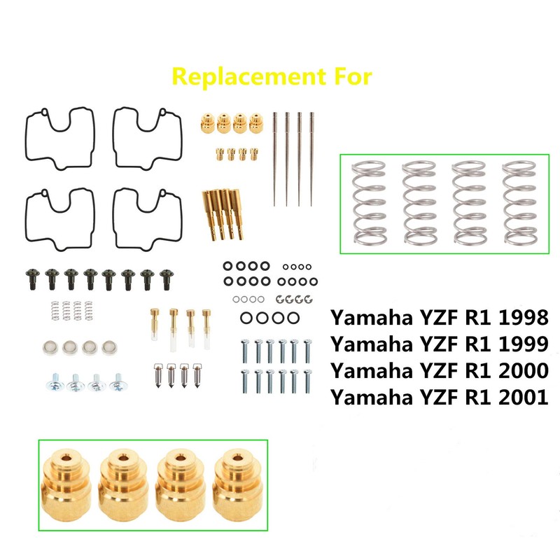 WFLNHB 4-Pack Carb Carburetor Repair Kits Replacement for Yamaha YZF