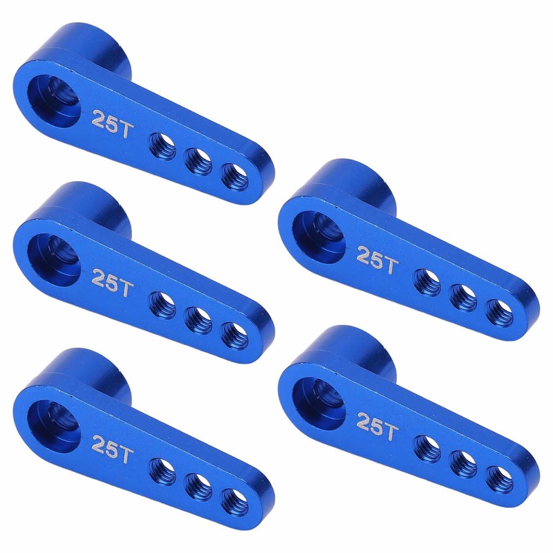 5Pcs 25T Servo Horns Aluminium Alloy Steering Servo Arms Blue