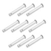 sourcing map Pack of 10 Single Hole Flat Head Clevis