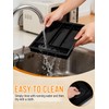 Kunoli Cutlery Organiser, Expandable Cutlery Tray (Black)