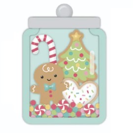 Christmas Cookie Jar Metal Die Cuts Cutting Dies, Christmas Cookie Jar Cutting Dies Paper Cards Cutting Dies Cut Stencils for DIY Embossing Card Making Book Tags Decorative Paper Dies Scrapbooking