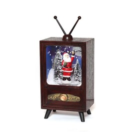 Mini Retro Christmas Snow Music TV Party Decoration Christmas Home Scene Decoration Supplies