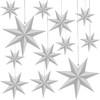 Haconba 12 Pack 3D Large Paper Star Hanging Paper Star