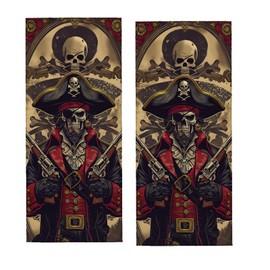 Zeleda Pirate Skull Hand Towel for Bathroom 2 Pack,Soft Microfiber Face Towels for Bath,Kitchen,Spa,and Gym,Decorative Absorbent Polyester Towels,Perfect for Home or Hotel Decor 14.5x28in