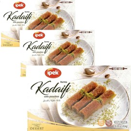 İpek Burma dessert Kadayıf with Pistachios 454 Gram (16 Oz) x 3 Packs