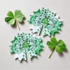 St. Patrick's Day Hair Bow Clips for Women Lucky Shamrock