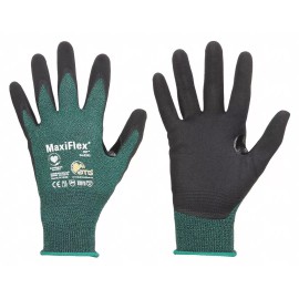PIP MaxiFlex 34-8743 Micro Foam Nitrile Coated ANSI A2 Cut Resistant Work Gloves 6PR - XSmall