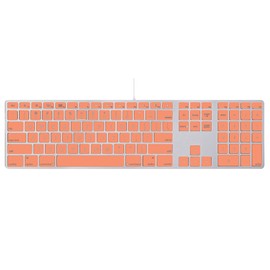 MightySkins Skin Compatible with Apple Keyboard with Numeric Keypad wrap Cover Sticker Skins Solid Peach