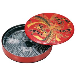 Nakatani Brothers Trading Company Yamanaka Lacquerware 10.0 Sushi Tub (with inner container) Red Gift Box 33-5311