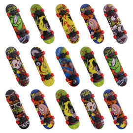 GETRICH 15 Stück Finger Skateboard, Fingerboard, Mini Skateboard Fingerskateboards Set Professionelle Skatepark Spielzeug für Kinder Partytütenfüller Kreatives Gastgeschenke (Zufällige Muster)