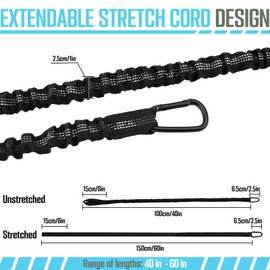 Apeso 2 Pack Kayak Paddle Leash, Paddle Board Leash Fishing Lanyard Tool Tether with Carabiner Kayaking Accessories for Canoe Boat Inflatable Paddle Board (Black)