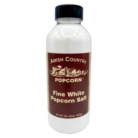 Amish Country Popcorn | Fine White Popcorn Salt - 16 oz | Old Fashioned, Non-GMO and Gluten Free
