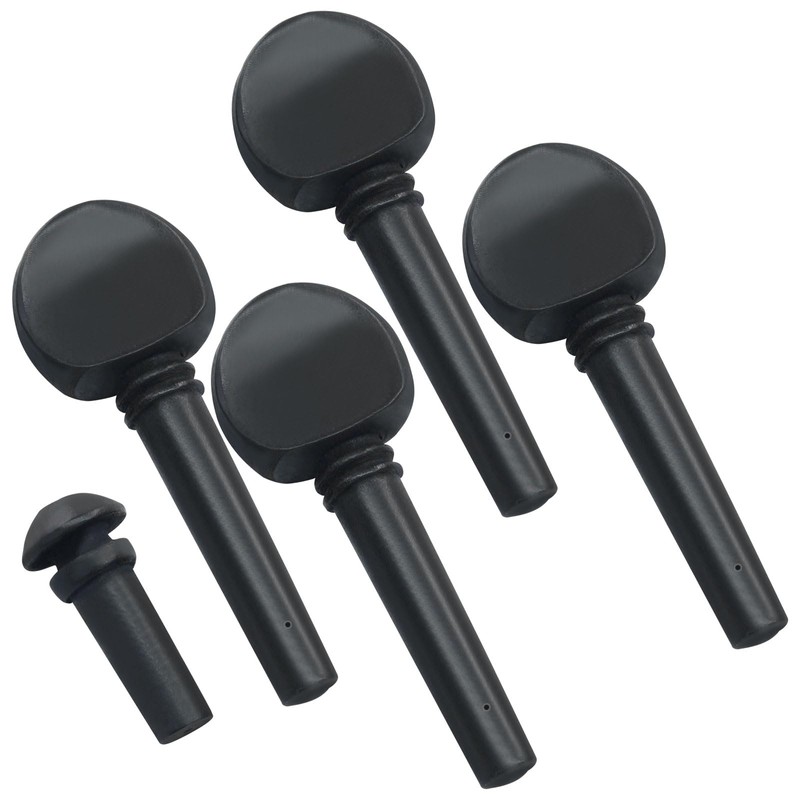 Piutouyar 4 Pcs Wooden Violin Tuning Pegs with Endpin Parts,
