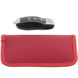 foto-kontor Strahlenschutz Tasche Rot für Keyless Schlüssel Entry Open Go Diebstahl Schutz kein Signal Abfangen XL
