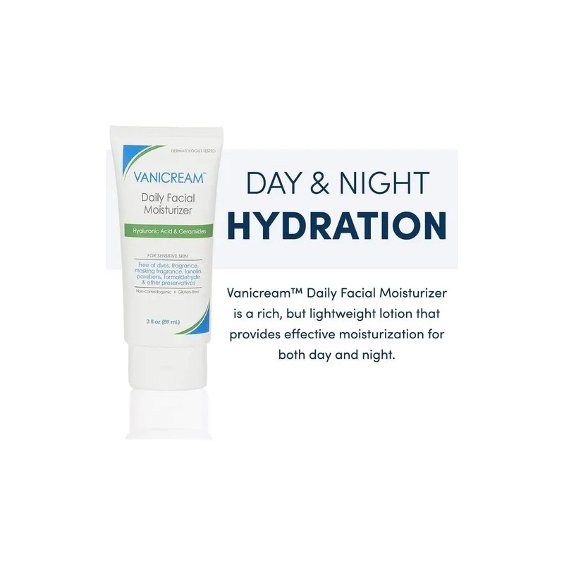 Vanicream Crema Hidratante Facial Ácido Hialurónico Piel Sensible 89ml