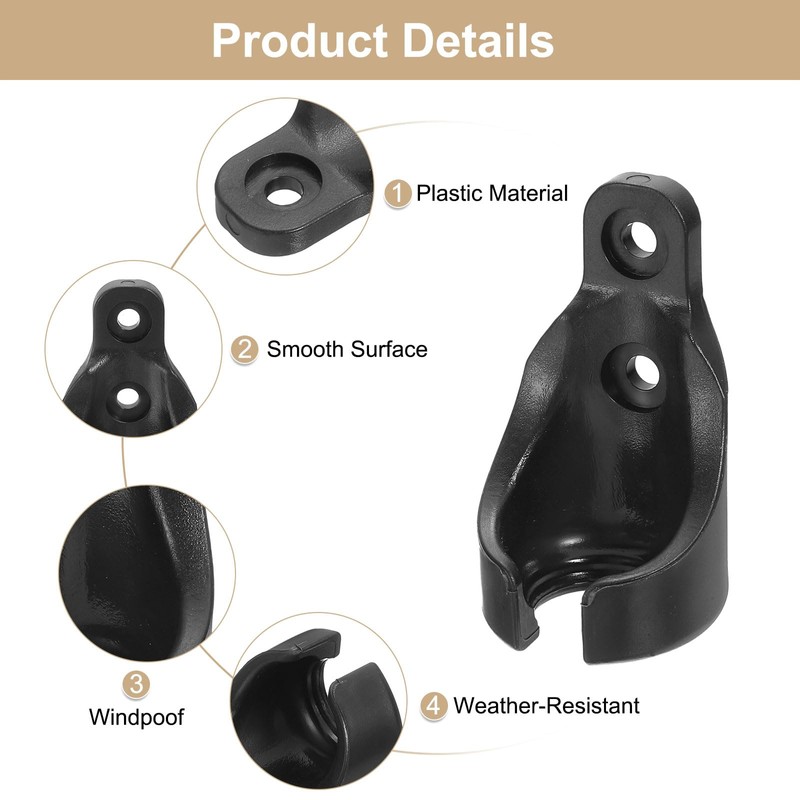 sourcing map 8Pcs Bungee Ball Receivers Brackets, Universal Blinds Bungee