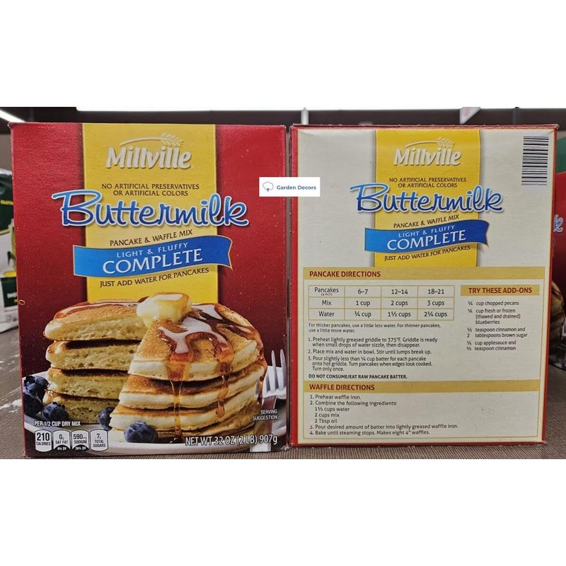 Millville Buttermilk Pancake & Waffle Mix Light & Fluffy Complete