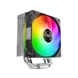 Mars Gaming MCPU-X4ARGB, CPU Cooler 220W TDP, 4x HCT Heatpipes, PWM Fan SI Extreme-Silent ARGB 120 mm, Balanced Copper Core, Compatible with Intel and AMD, Black