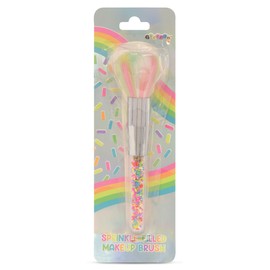 iscream Rainbow Sprinkles 7" Make-up Powder Brush with Colorful Bristles and Sprinkle Handle