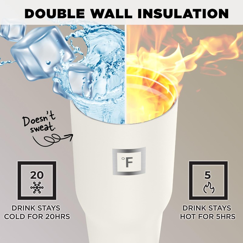 IRON °FLASK Sidekick Insulated Water Tumbler with Straw & Foldable