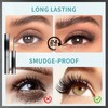 Black 3D Waterproof Hairless Mascara, Washable Ultra-thin Metal, Long Lasting