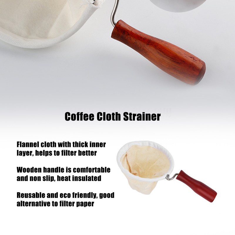 Flannel Cloth Coffee Filter Cold Brew Coffee Strainer Bags Reusable
