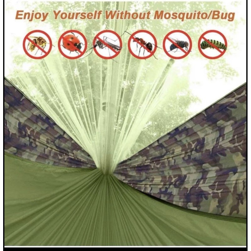 Hieha Double Camping hammock With Mosquito Net,portable Nylon Hiking Hammocks