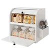 TQVAI Bread Box for Kitchen Countertop, Double Layer Bread Boxes,