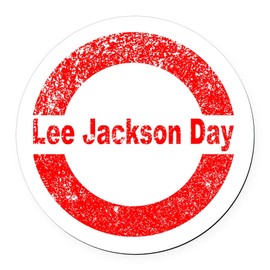 CafePress Lee Jackson Day 5.5" Round Car Magnet Magnetic Bumper Display