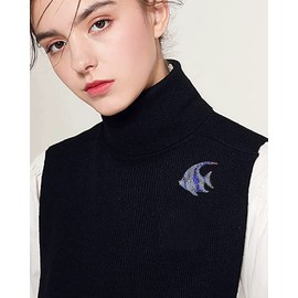 Rhinestone Blue Fish Brooch Pin for Women Girls Vintage Cartoon Animal Lapel Pins Cute Dress Accessories Birthday Christmas Wedding Jewelry (Blue)