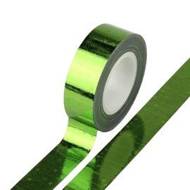 YUBX Gold Foil Glitter Washi Tape Set Shinning Star Pattern Decorative Masking Tape for DIY Craft Gift Wrapping Scrapbooking (Green)