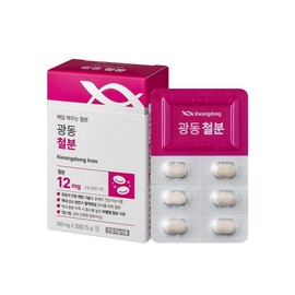 Guangdong iron powder, 6 pieces, 30 tablets / 광동 철분, 6개, 30정
