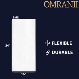 Laminated Poly-Nylon Vacuum Pouch, 3Mil 16” X 24” & 50 Bags | Poly-Nylon Material, Ideal for Secure Vacuum Packaging | Triple-Seal Construction, Extended Shelf Life for Superior Food Preservation