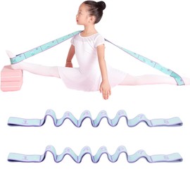 Nivofu 2Pcs Yoga Straps for Stretching Yoga Stretching Strap Stretching Bands with 8 Adjustable Loops, Leg Stretcher Strap Yoga Pull Strap for Pilates, Dance, Gymnastics Exercise