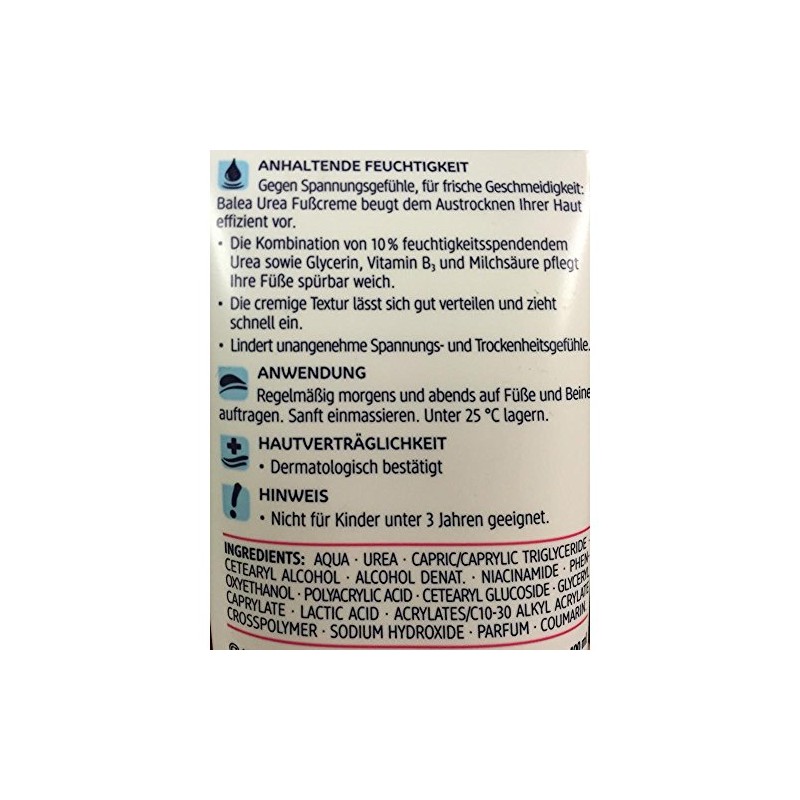 Balea Urea Foot Cream For Very Dry Feet 10% Urea