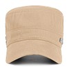 LXOrdora Men's Military Cadet Hat Flat Top Newsboy Cap Beige