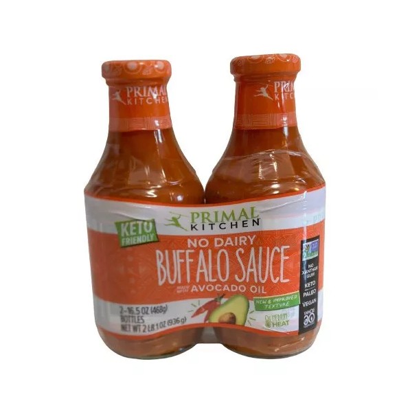 Primal Kitchen Buffalo Sauce, Pack 2 Botellas 468g C/u