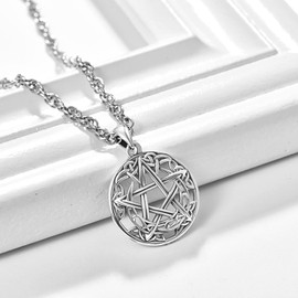 KINGWHYTE Star of david and MOON necklace