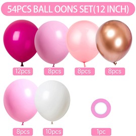 Pink White Balloons and Metallic Pink Balloons for Graduation Wedding Birthday Baby Shower Party Decorations