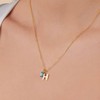 Yimofy Birthstone Necklace for Women 18K Gold Plated Dainty Cubic