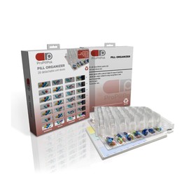 Pill Blister Organizer - Large Unit Dose, 6 Blisters, 6 Labels, Mounting Box and Verification Tray - MADE IN CANADA
