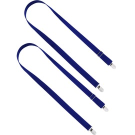 SATINIOR 2 pack Mitten Clips Fully Adjustable (23.6-47.2 Inch) Glove Clips hat clip Elastic Gloves straps for Kids toddlers,adults(Royal Blue)