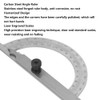 Protractor Chrome Plated Carbon Steel Protractor from 0 to 180